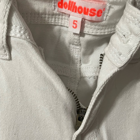 Distressed white low rise jeans. - Picture 3 of 3